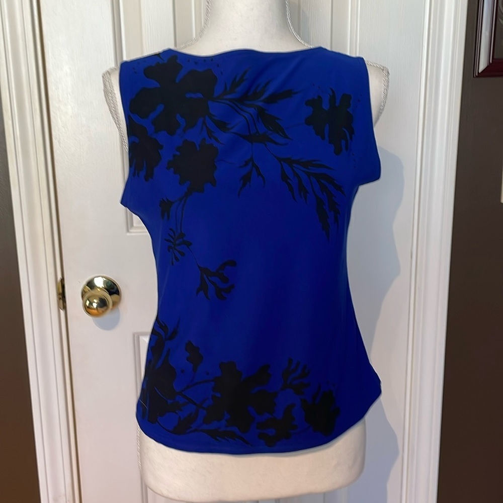 Pilot Brand Royal Blue & Black Sheath Top. Size 14